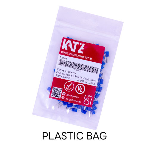 หางปลาคอร์ดเอ็น ข้อต่อย้ำปลายสาย แบบเดี่ยวหุ้ม Cord End Sleeves KATZE หางปลาคอร์ดเอ็น ข้อต่อย้ำปลายสาย แบบเดี่ยวหุ้ม Cord End Sleeves KATZE
