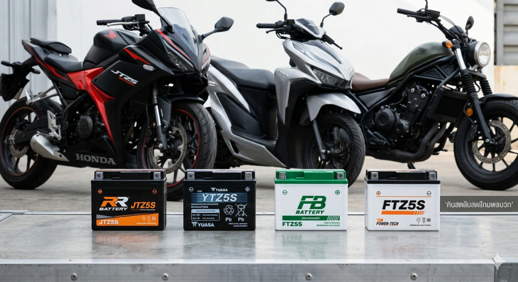 แบตเตอรี่มอเตอร์ไซค์ honda scoppy-i ฮอนด้าRR jtz5s yuasa ytz5s fb ftz5s 